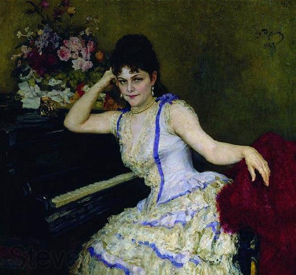 Ilya Yefimovich Repin Portrait of pianist and professor of Saint-Petersburg Conservatory Sophie Menter.